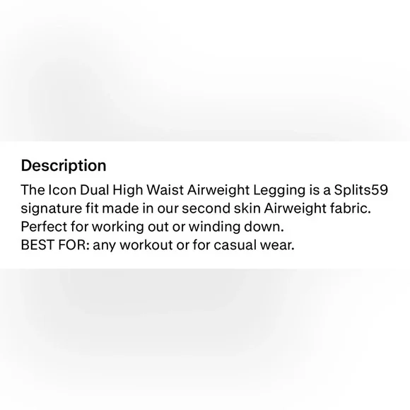 Splits59 Icon Dual High Waist Airweight Leggings in Black Small - Picture 12 of 12